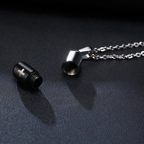 Necklace ,Cross Engraved,Cremation Urn Pendant-JW01231-Veeddydropshipping