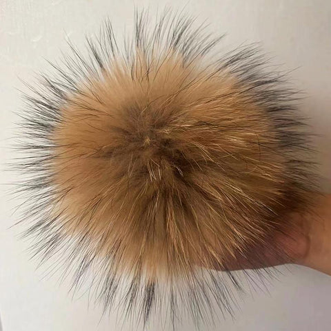 Fox Pompom Balls Fur Pompon Raccoon Pom-MF00904-Veeddydropshipping