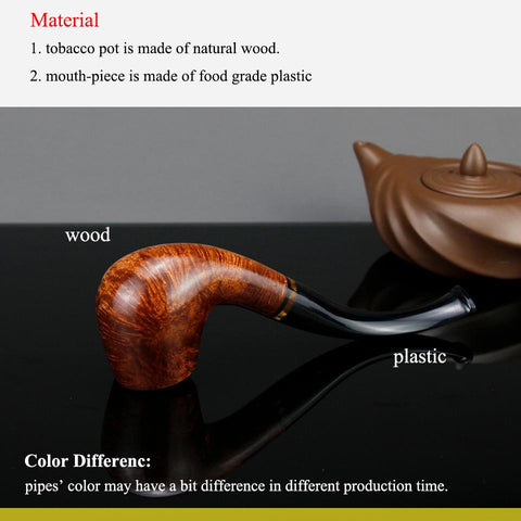 Briar Tobacco Pipe Random Carved Briar Pipe-HA00998-Veeddydropshipping