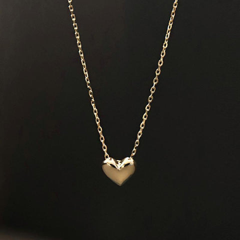 925 Sterling Silver Heart Pendant Necklace Women Plated    Anniversary Jewelry