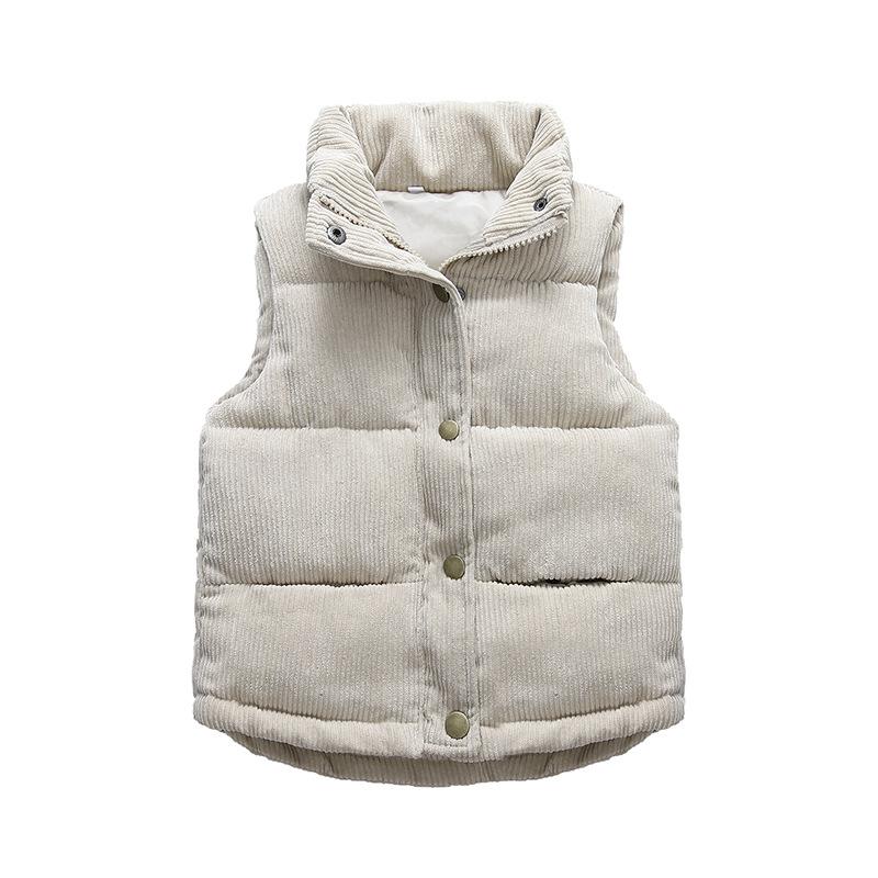 Boys Girls Corduroy Vest Winter Warm Thicken-Veeddydropshipping
