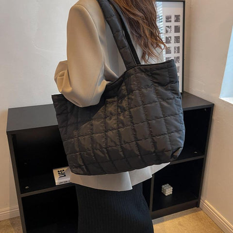 Solid Nylon Handbags Cotton Casual Tote Bags For Women-BS00115-Veeddydropshipping
