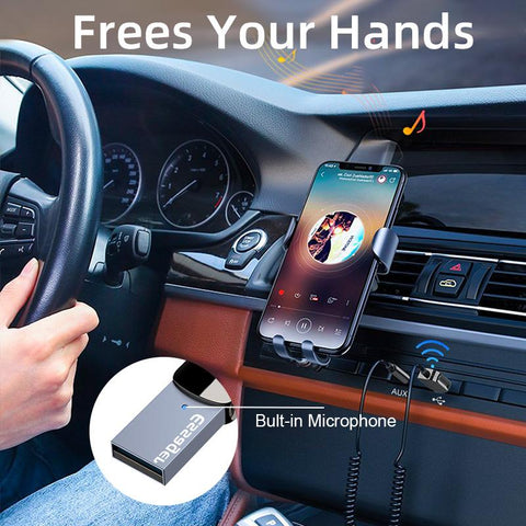 Wireless Bluetooth 5.0 Receiver Adapter Handsfree Car Speaker 3.5mm Jack -CE01105-Veeddydropshipping