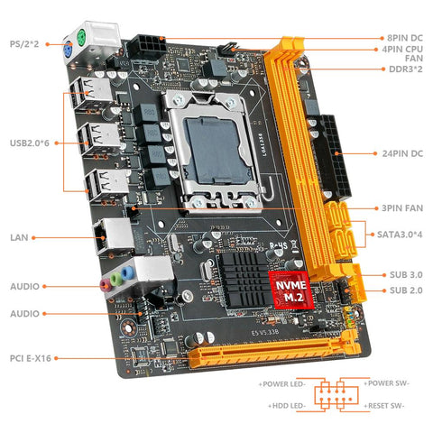 Motherboard Set Kit With Xeon E5  CPU Processor-CO00020-Veeddydropshipping
