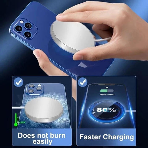 Original Magnetic Wireless Charger For iPhone 14 13 12 11 Pro Max Mini XS Max USB-PA01055-Veeddydropshipping