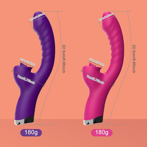 Vibrator For Women 2 In 1 Licking Machine Clitoris Stimulator G-Spot Powerful -BH01265-Veeddydropshipping