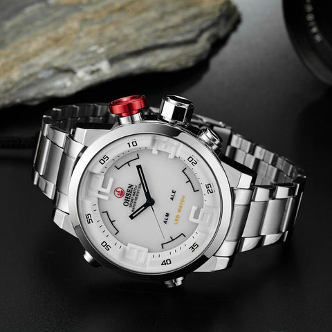 Digital Quartz Men Business Wristwatches White -JW00749-Veeddydropshipping