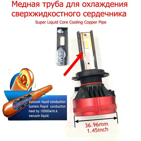 F5 LED Headlight Bulb Fog Light H4 H10 Car LED Headlamp 110W 20000LM H7-AM00002-Veeddydropshipping