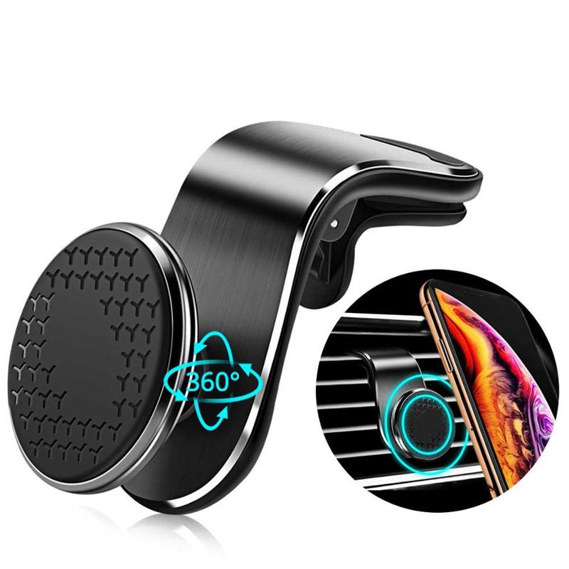 360 Metal Magnetic Car Phone Holder Stand Magnet Mobile phone Stand For iPhone-PA00547-Veeddydropshipping