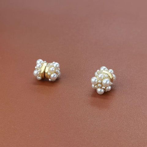 Simulation Pearl Magnetology Lymphvity Non Piercing Acupressure Earring-JW00138-Veeddydropshipping