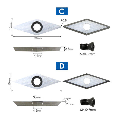 Cutter Inserts Set Woodturning Tools-TI00199-Veeddydropshipping
