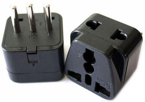 WDI-12 Travel Adaptor/Plug Converter in Black *CE Marked Italy Uruguay-CE00254-Veeddydropshipping