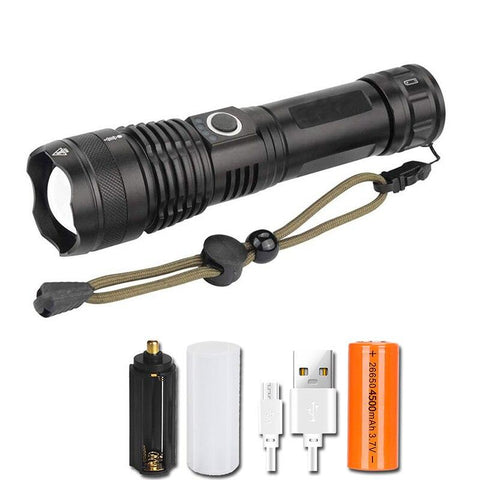 Powerful XHP70 Flashlight 5 ModesUSB Rechargeable Zoom Led Torch Lantern-TI00761-Veeddydropshipping