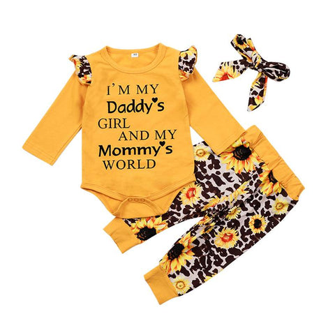 Children&#39;s Letter Two-piece Fall Baby Long Sleeve Halter Trouser-TB00705-Veeddydropshipping
