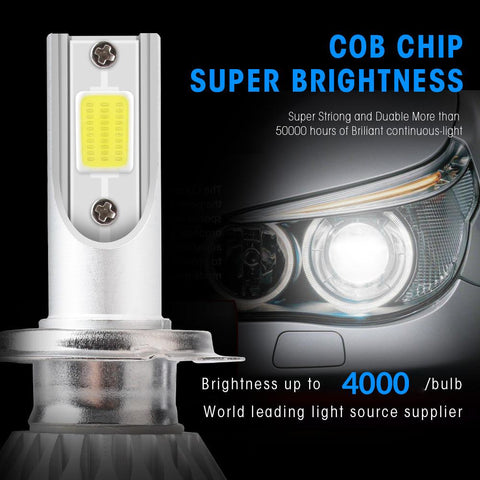 2x H7 LED H11 H4 Hi/Lo H1 H3 H8 HB1 HB3 HB4 HB5 HIR2 H13 H27 9005-AM00007-Veeddydropshipping