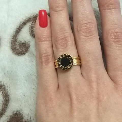 Famous Brand  Gold Women Stainless Steel Rings -JW00018-Veeddydropshipping