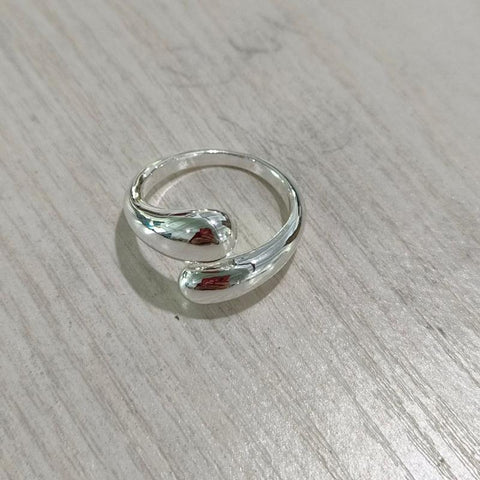 Stainless Steel Smooth Double Ball Beads Rings For Woman Open-JW01389-Veeddydropshipping