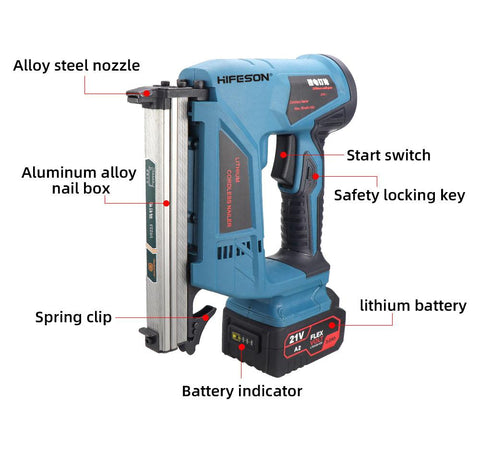 Wireless Electric Cordless Nail Gun Working Tool-TI00012-Veeddydropshipping