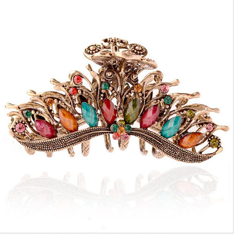 Rhinestone Metal Hair Claw Crab Accessories Jewelry -JW00503-Veeddydropshipping