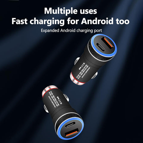 60W USB Type C Car Charger QC 3.0 P 6A USB PD Fast Charging-PA01192-Veeddydropshipping