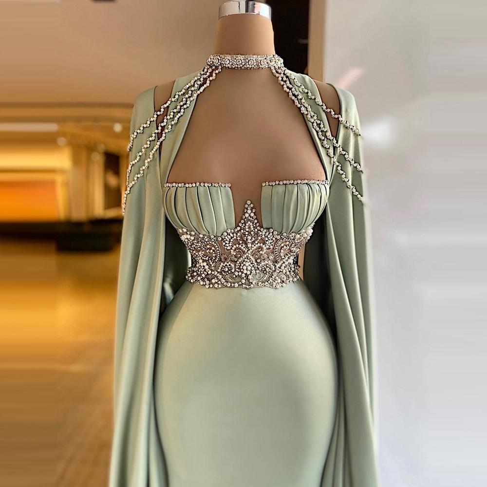 Elegant Satin Crystals Evening Gowns-WF01635-Veeddydropshipping