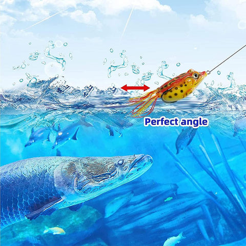 Fishing Lure 3D Eyes Ray Soft Artificial Frog Bait With Hooks Swimbait Topwater -OS00458-Veeddydropshipping