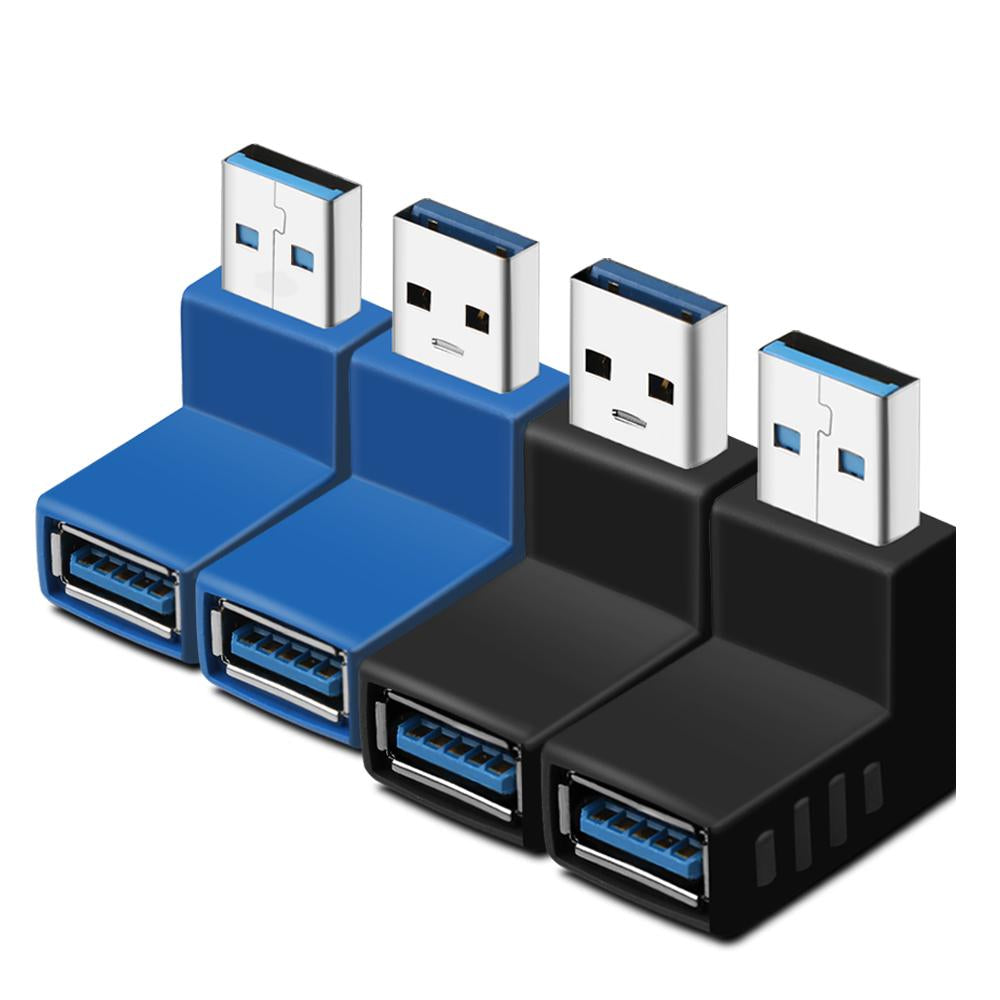 USB 3.0 Type A Male To Female Adapter Plug 90 degree Left Right Angled Adapter -CE00168-Veeddydropshipping