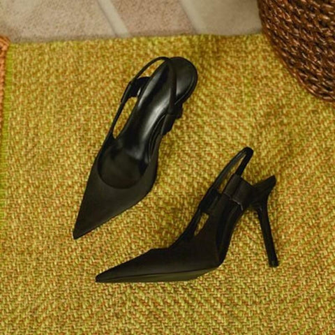 Slingback Sandals Pointed Toe Slip On Thin High Heel Ladies-BS00822-Veeddydropshipping