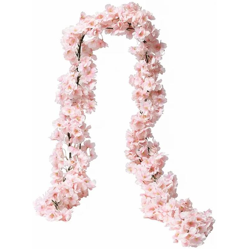 Artificial Sakura Flowers Vine Wedding Garden-HA00680-Veeddydropshipping
