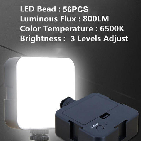6500K LED Video Light Camera Fill Lights Lamp with 3 Cold Shoe Portable -CE00387-Veeddydropshipping
