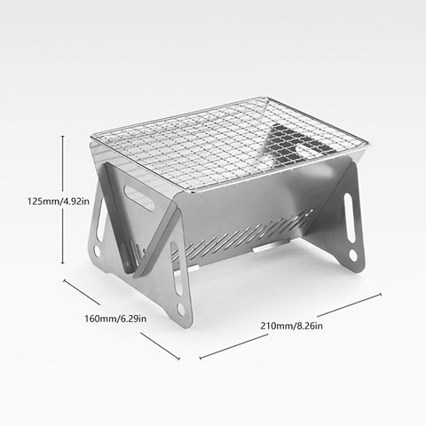 Camping Mini BBQ Grill Portable Folding Card Type Stove-OS01337-Veeddydropshipping