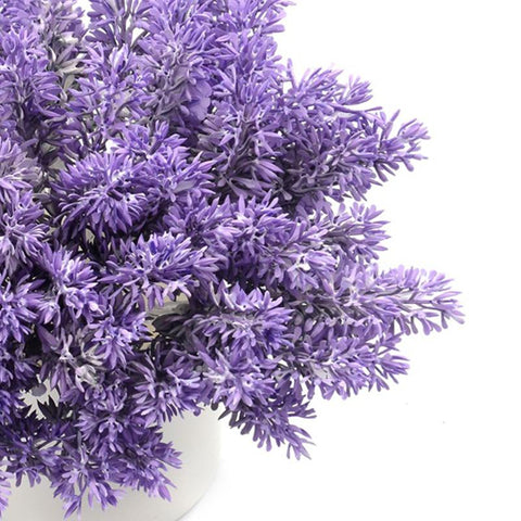 Mini Plastic Artificial Lavender Fake Flower Bouquet-HA00757-Veeddydropshipping