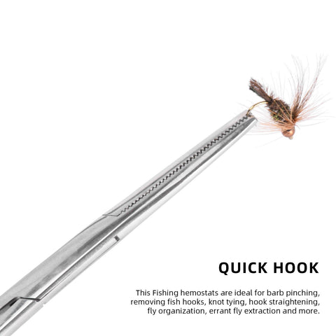 6.3inch Stainless Steal Fishing Forceps Hemostatic Forceps Fishing Hook Remover Fishing -OS00498-Veeddydropshipping