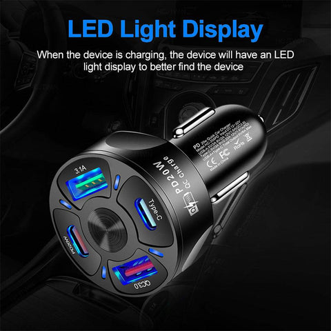 4 Ports Dual USB Type-C PD 38W/20W-PA01157-Veeddydropshipping