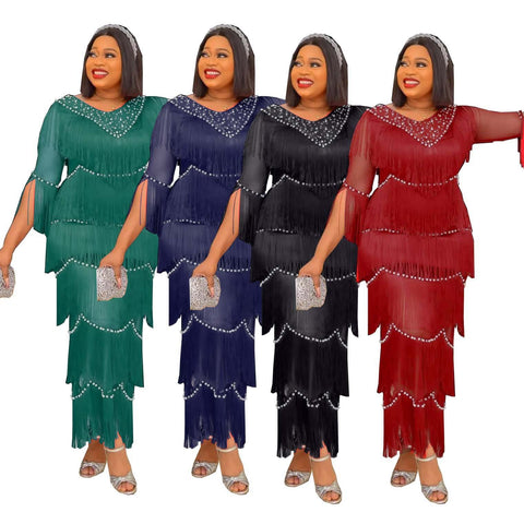 Plus Size African Party Dresses for Women-WF01698-Veeddydropshipping