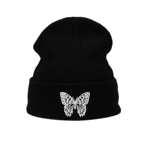 Butterfly Knitted Cap Women&#39;s Warm Beanies-MF00980-Veeddydropshipping