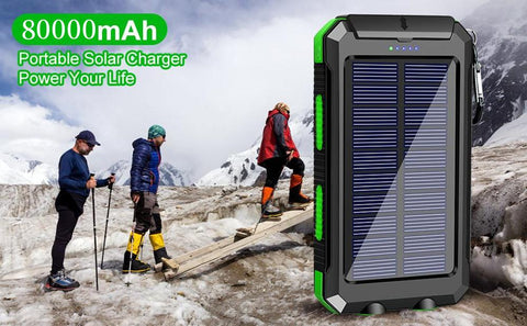 20000mAh Portable Solar Power Bank Charging Poverbank Three defenses External Battery-PA00070-Veeddydropshipping