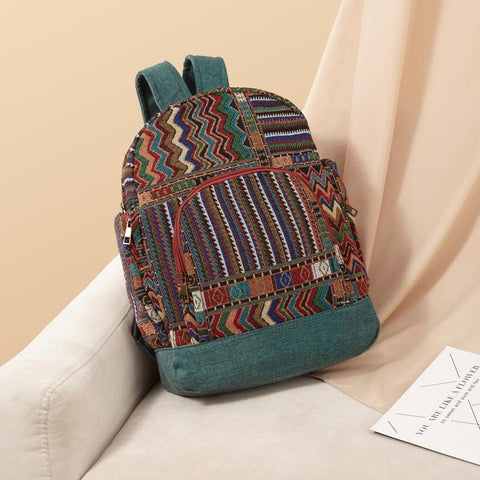 Women Bohemian Style Backpacks Quality Fabric Daypack Rommy-BS00003-Veeddydropshipping