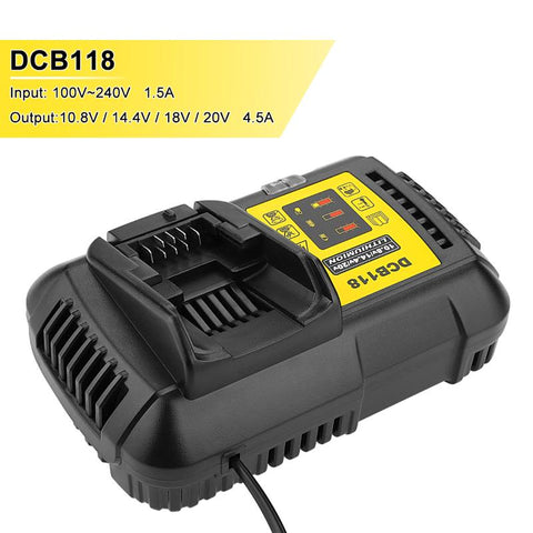 DCB118 DCB112 Li-ion Battery Charger 4.5A For Dewalt 10.8V 12V 14.4V 18V Max. 60V-CE00245-Veeddydropshipping