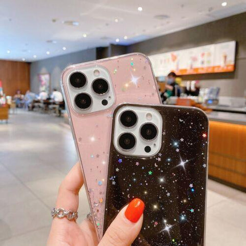 Glitter Shockproof Case for iPhone 14 13 12 11 Pro Max XR XS SE 7 8 PLUS Cover-PA00102+Veeddydropshipping