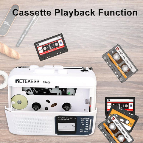 Cassette Playback Radio FM/AM Portable Radio Voice Recorder Support -CE01079-Veeddydropshipping