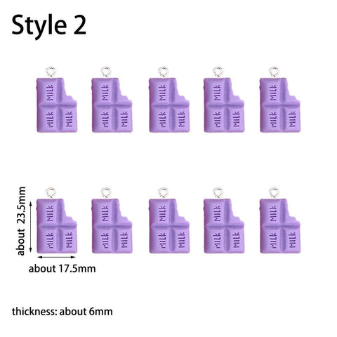 Chocolate Milk Resin Charms Pendants for DIY Jewelry Making Earring -JW01637-Veeddydropshipping