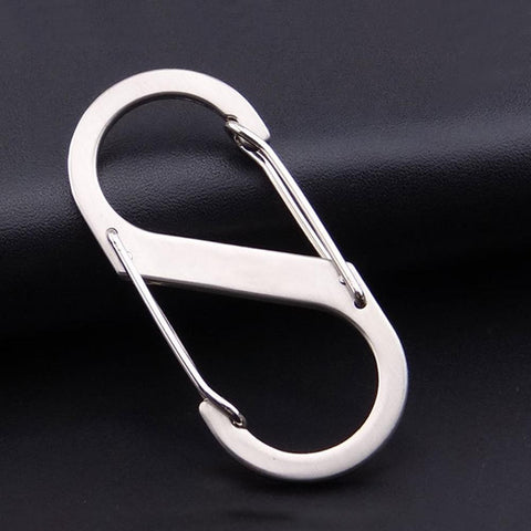 Stainless Steel Carabiner With Lock Mini Outdoor Camping-BS00756-Veeddydropshipping
