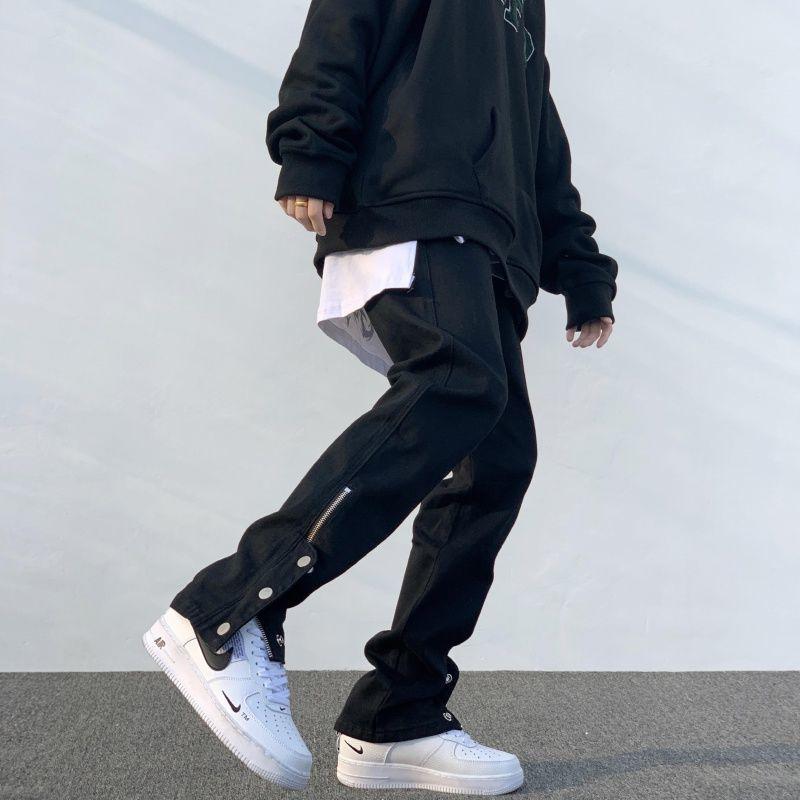 Casual Trousers Black Cargo Pants Design Slimming-MF00421-Veeddydropshipping