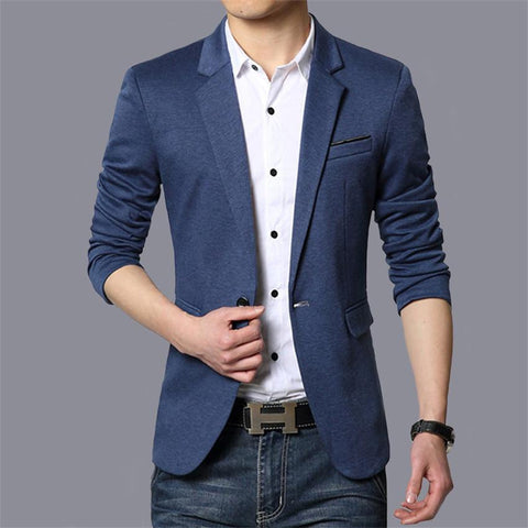 Autumn Fashion  High Quality Slim Suit Jacket Men Blazer-MF01326-Veeddydropshipping