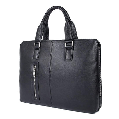 Genuine Leather 14&#39;&#39; Laptop Office Men Briefcase-BS00495-Veeddydropshipping