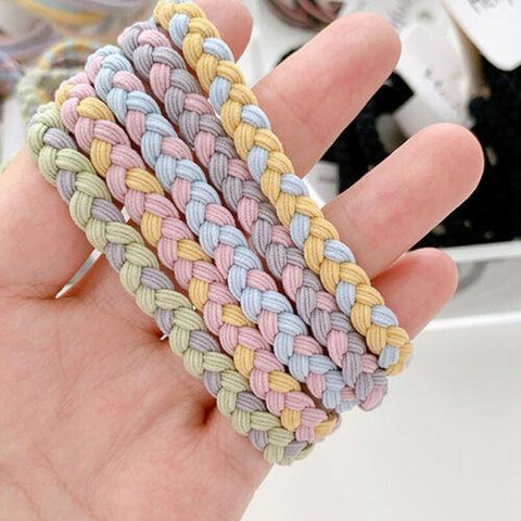 Braided Elastic Hair Rubber Bands-WF01122-Veeddydropshipping