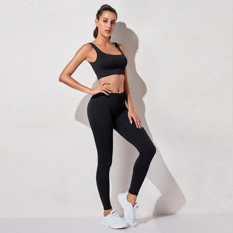 Sportswear Fitness Yoga Sets High Waist Sports Leggings Sports Bra Gym -OS00878-Veeddydropshipping