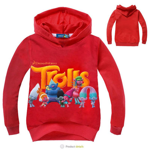 New Arrivals Trolls Sweatshirt Kids Poppy Clothes Girls Cartoon Hoodies-TB01014-Veeddydropshipping