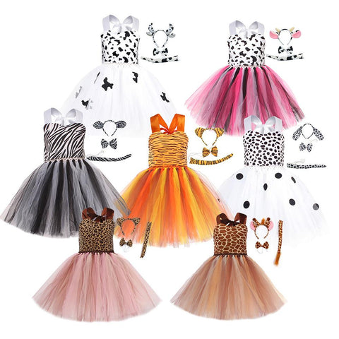 Halloween Animal Cosplay Costume for Children Forest Theme Cows Tiger-TB00870-Veeddydropshipping